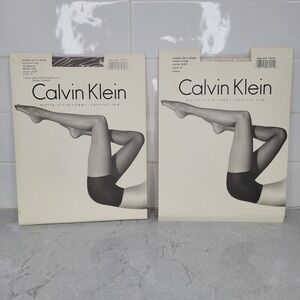 NEW Calvin Klein Matte Ultra Sheer Control Top Pantyhose Style 620 Sz B Lot Of 2